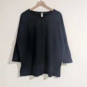 Spanx Perfect Black Oversized Dolman Tunic Top L Soft Stretch Lounge